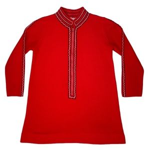 70s Girl’s Italian Red Knit Dress